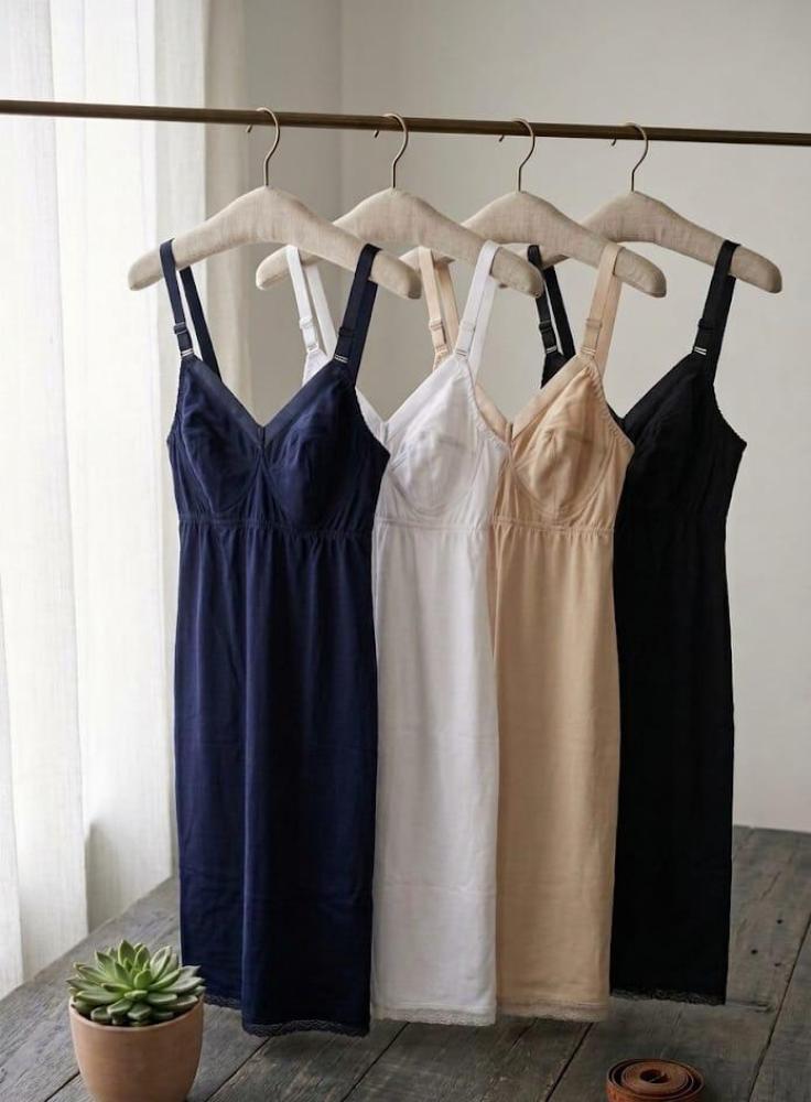 A shirt with an integrated bra strap