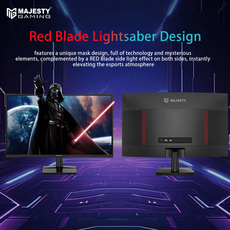 Gaming screen 27 inch curved (curved screen) 1800R – FHD 1080P, 260Hz, 1ms, VA, HDR, G-SYNC & FreeSync