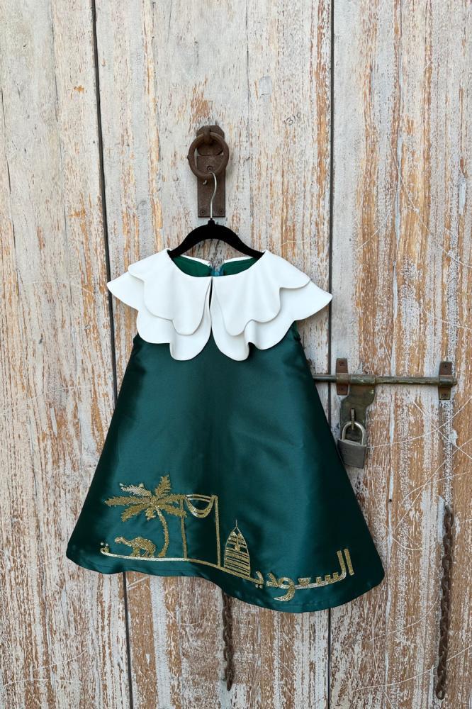فستان السعوديه بشكل جديد اليوم الوطني السعودي