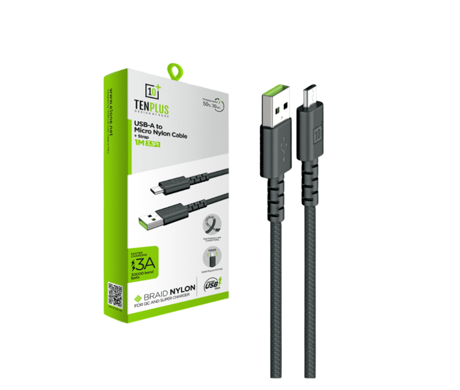 TEN Plus Micro to USB cable - black
