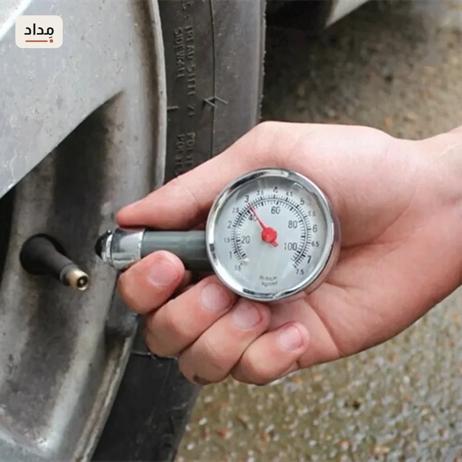 مقياس ضغط الكفرات بالعقرب — تدريج PSI وكغم/سم²
