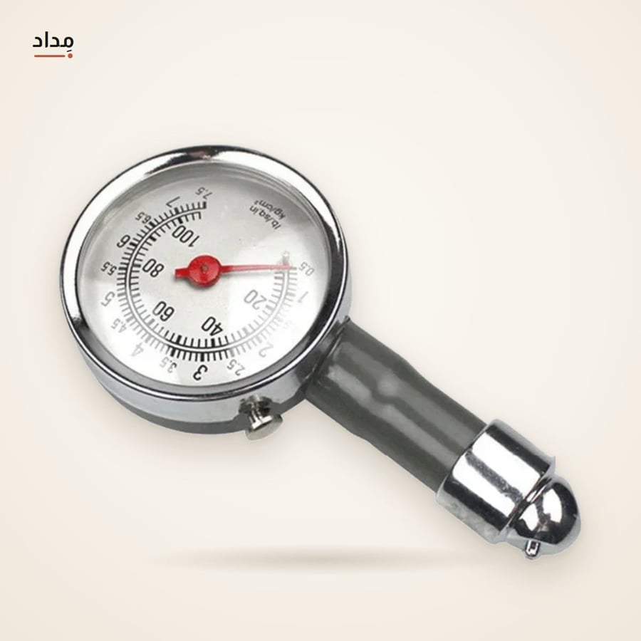 مقياس ضغط الكفرات بالعقرب — تدريج PSI وكغم/سم²