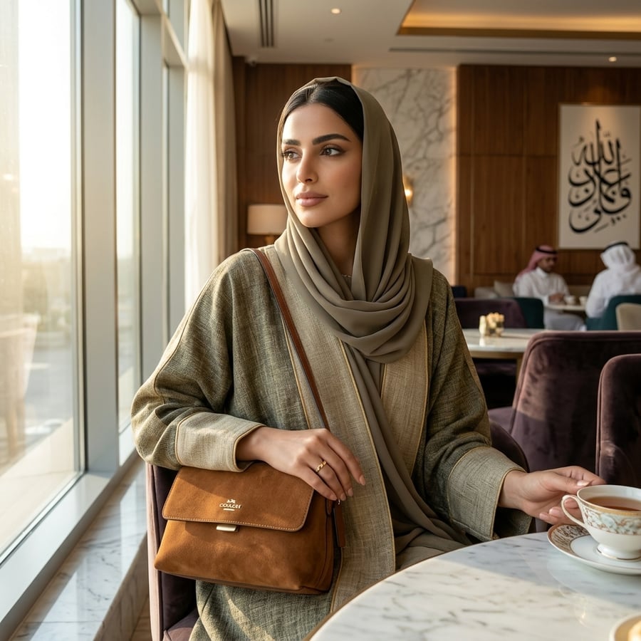 شنطة كتف شامواه فخمة