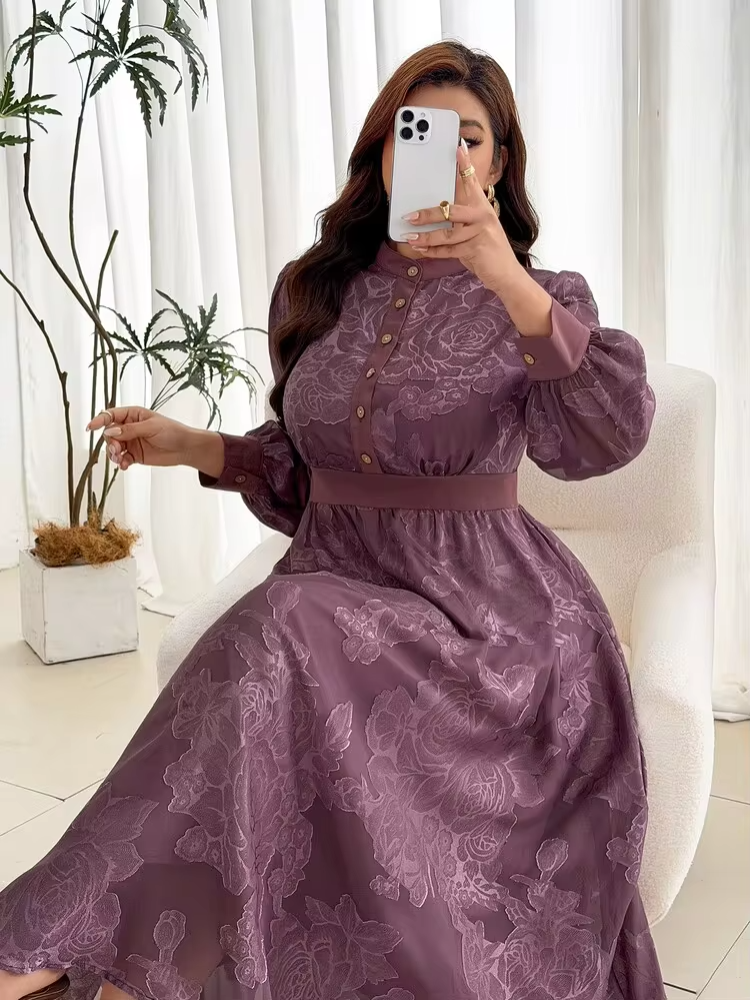 بنطلون نسائي واسع بطبعة زنبق