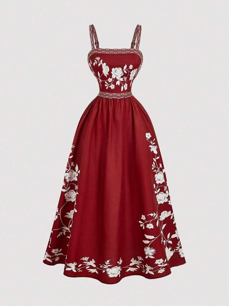 فستان منقوش