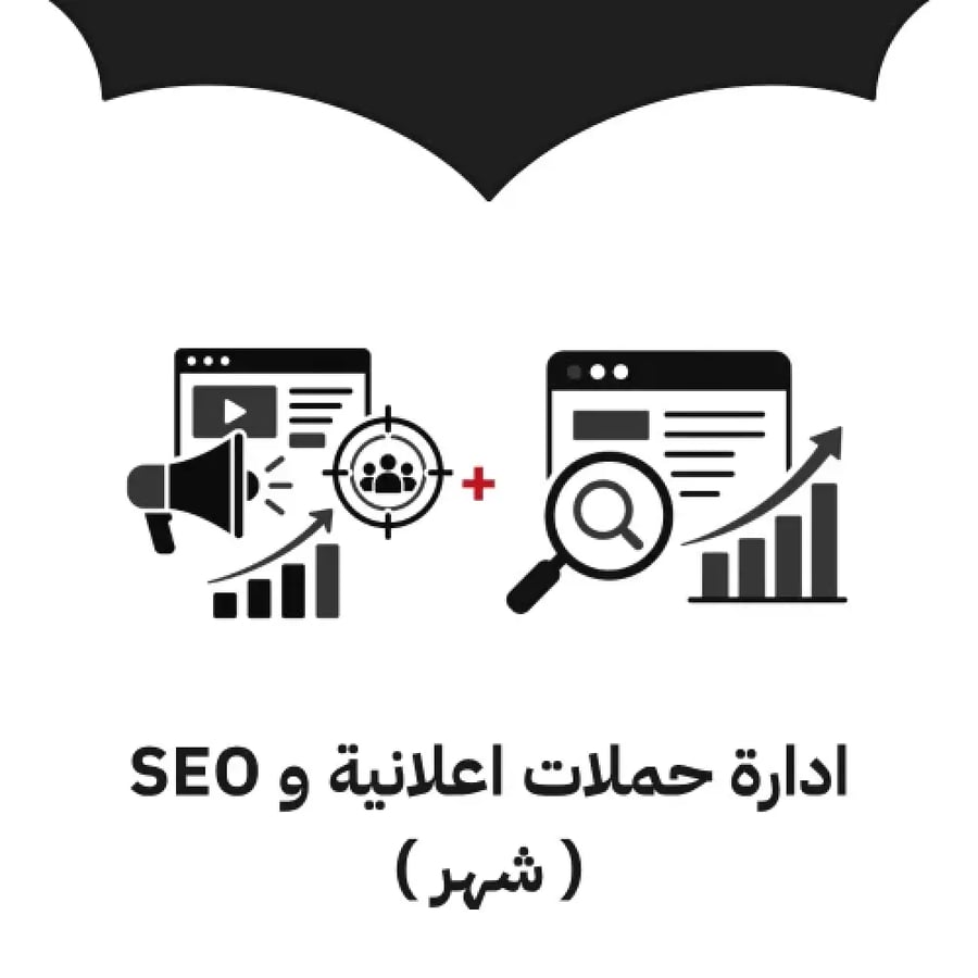 باقة ادارة الحملات الاعلانية + تحسين محركات البحث شهر