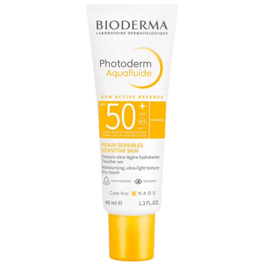بيوديرما واقي شمس سائل 40 مل فوتوديرم أكوا فلويد الحماية النشطة بعامل حماية من الشمس 50 Bioderma