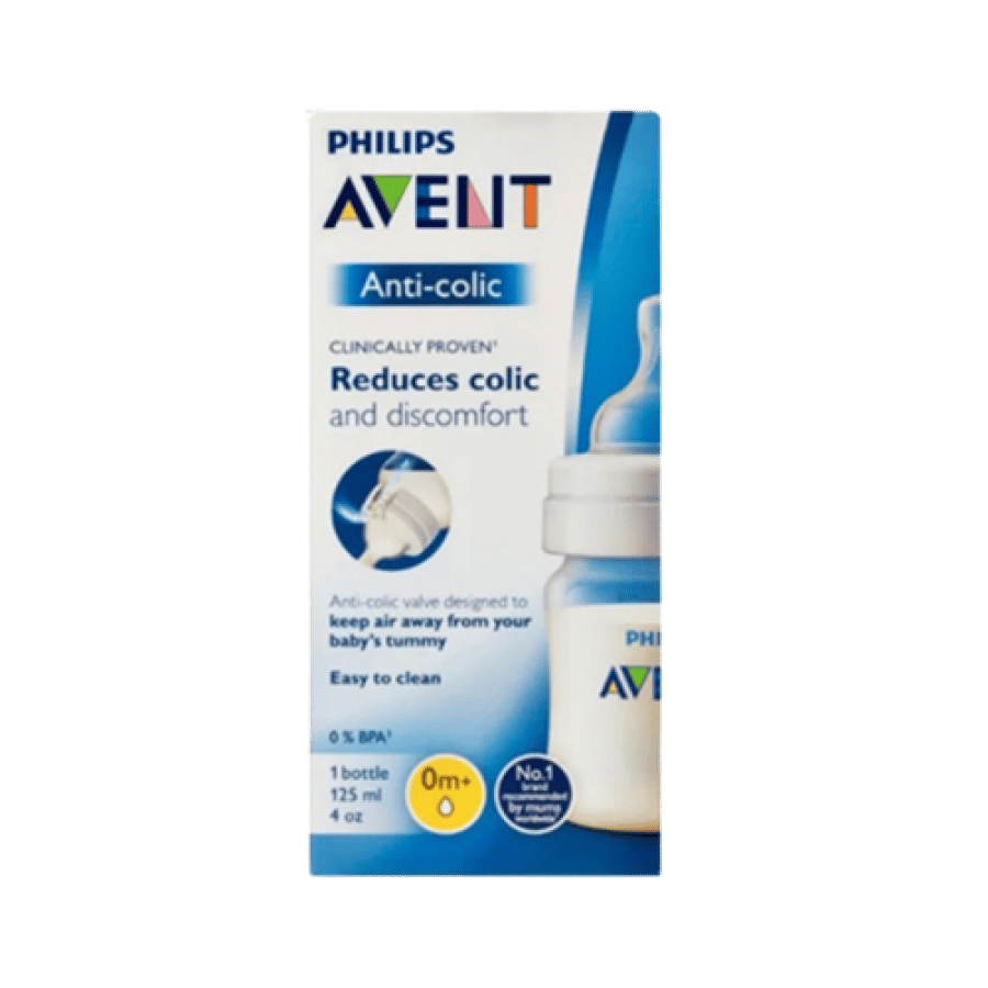 زجاجة رضاعة بلاستيكية 125 مل مضادة للمغص من  Philips Avent