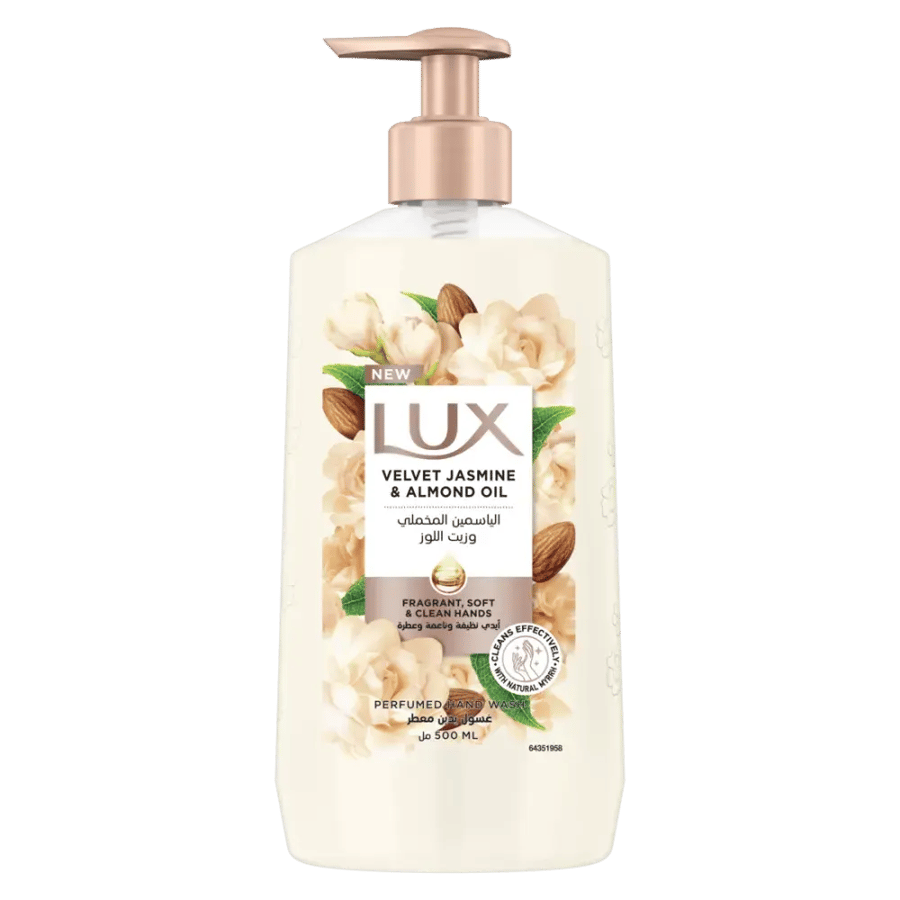 لوكس غسول لليدين 500 مل لمسة مخملية بزهر الياسمين وزيت اللوز Lux