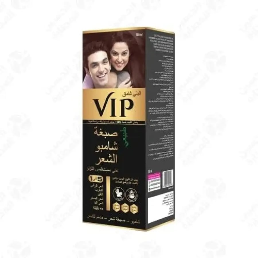 شامبو صبغة الشعر VIP بلون بني 180 مل