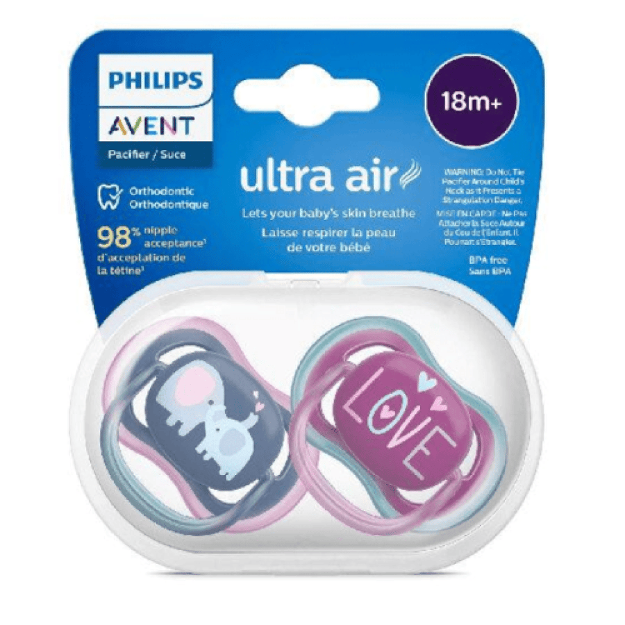 فيليبس افنت لهاية أطفال 2 قطعة الترا إير +18 بنات أشهر SCF349/22 Philips Avent