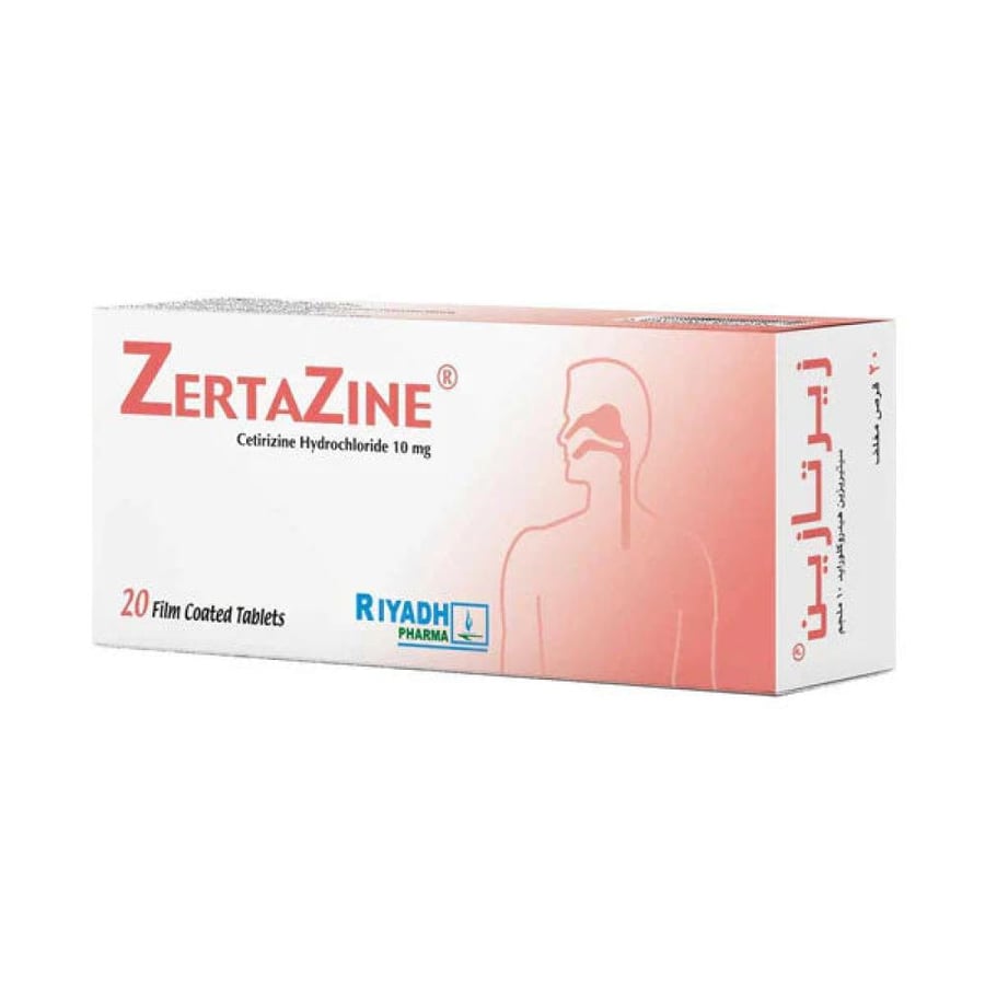 زيرتازين 10 ملغ 20 قرص ZERTAZINE