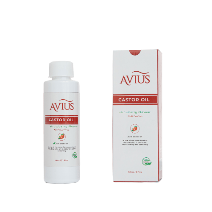 زيت الخروع أفيوس 60 مل (فراولة) - AVIUS