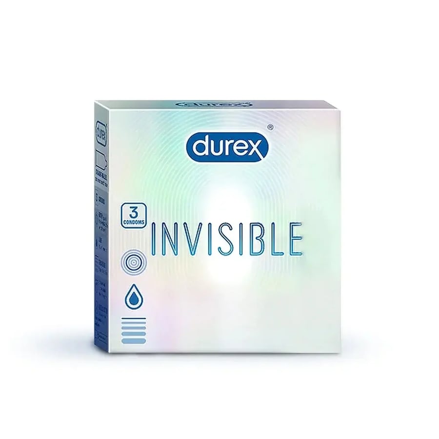 ديوركس واقي ذكري 3 قطعة إنفزيبل إكسترا ثن Durex