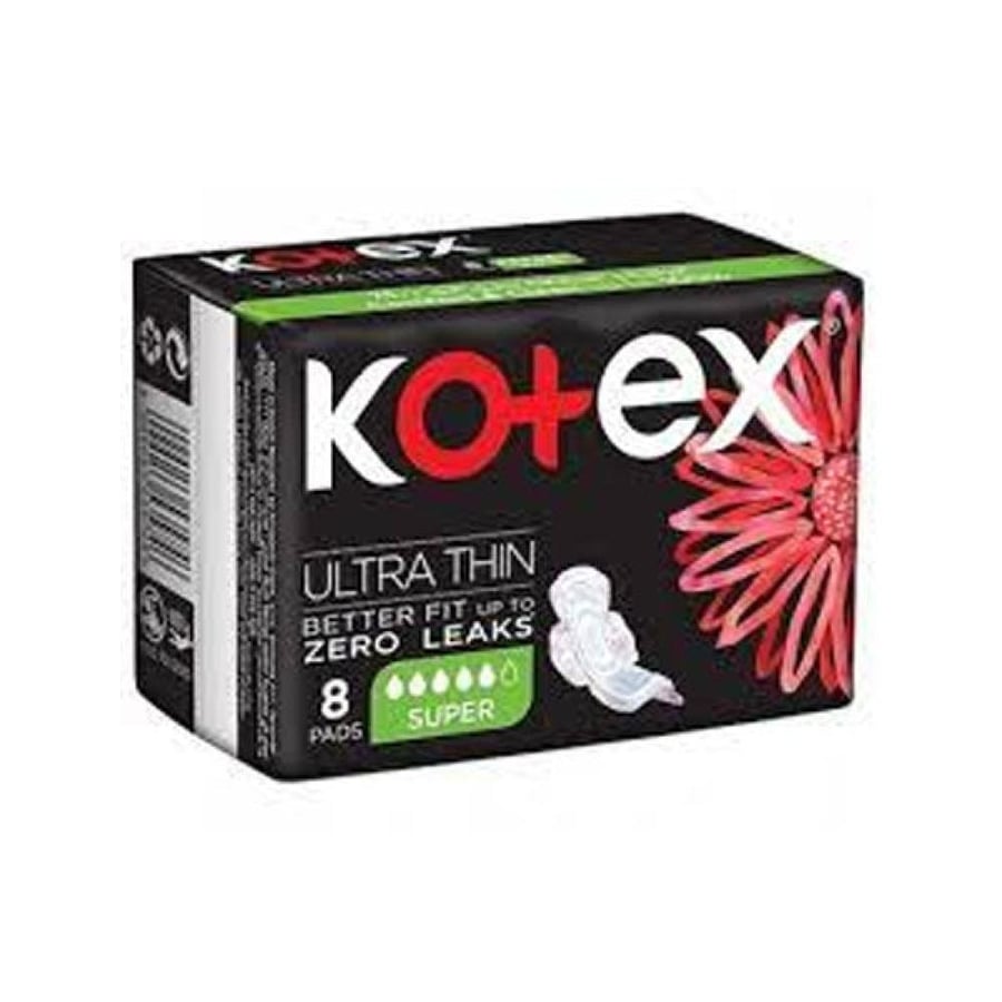 فوط 8 رفيعة للغاية تمنع التسرب ليلاً مع الأجنحة Kotex