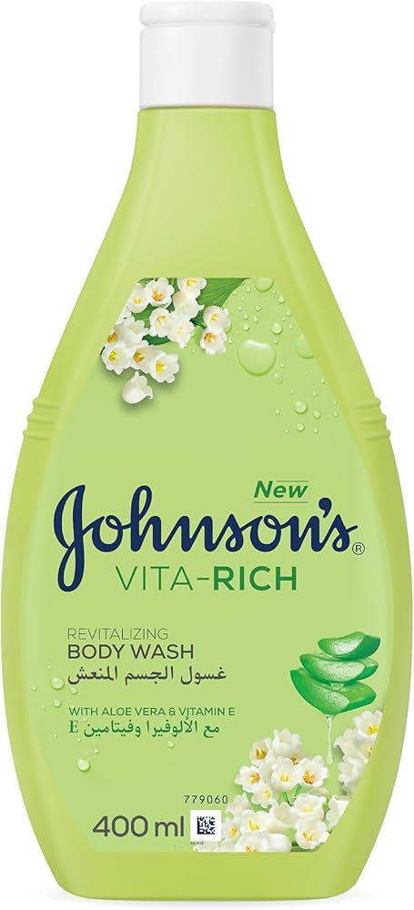 غسول الجسم 400 مل فيتا ريتش مع زيت الألوة فيرا وفيتامين E Johnson's