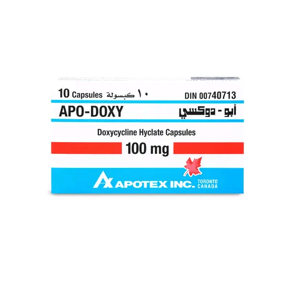 أَبُو-دُوكْسِي 100 ملغ 10 كبسولات APO-DOXY