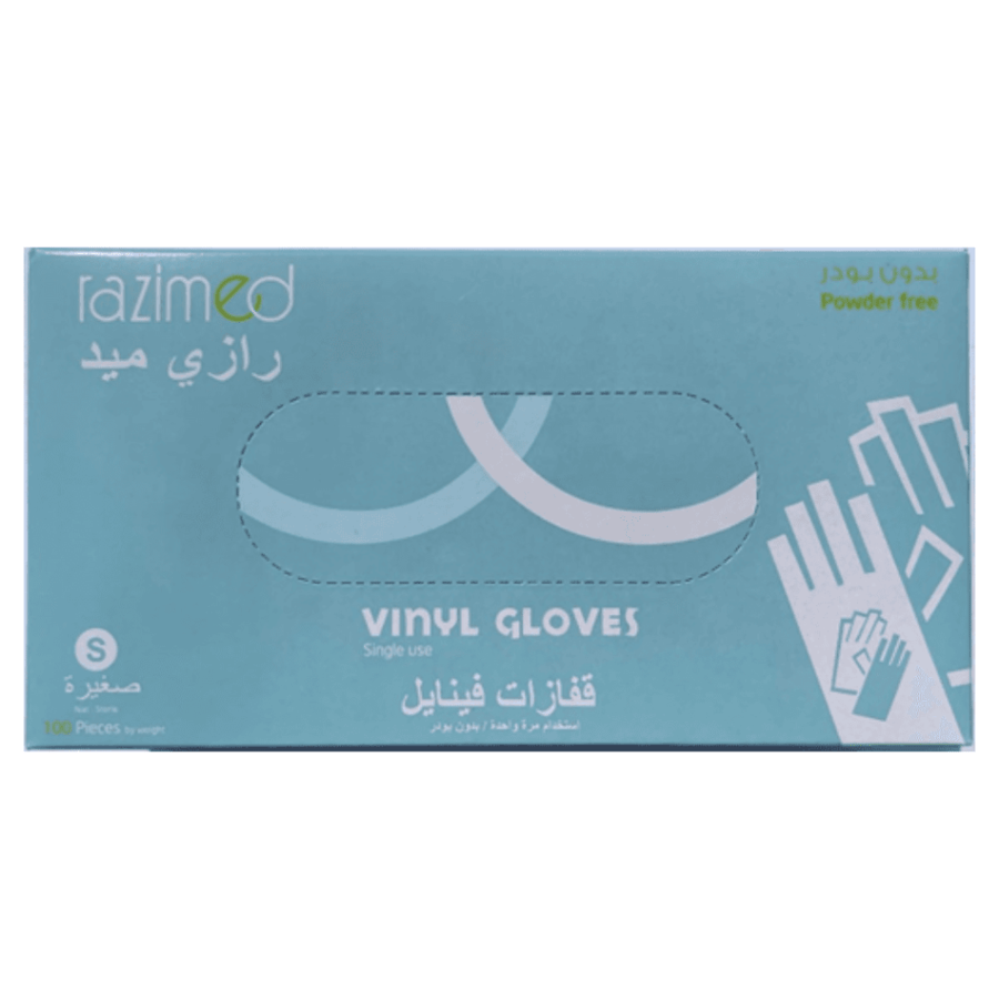 قفازات  صغيرة خالية من البودرة VINYLE GLOVES SMALL POWDER FREE