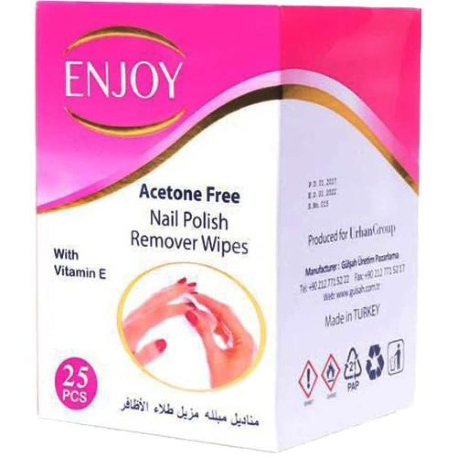 Enjoy nail polish remover wipes 25 pieces