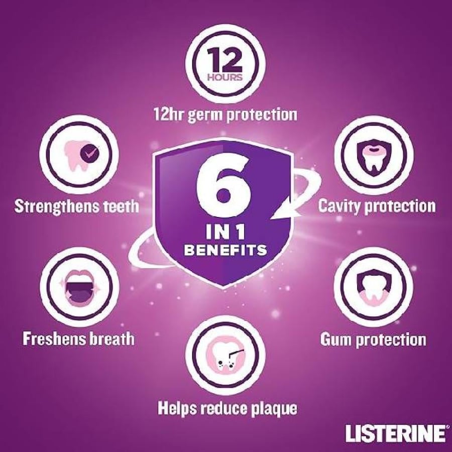 ليسترين غسول فم 500 مل مع عرض مجاني 1+1 للعناية الشاملة Listerine