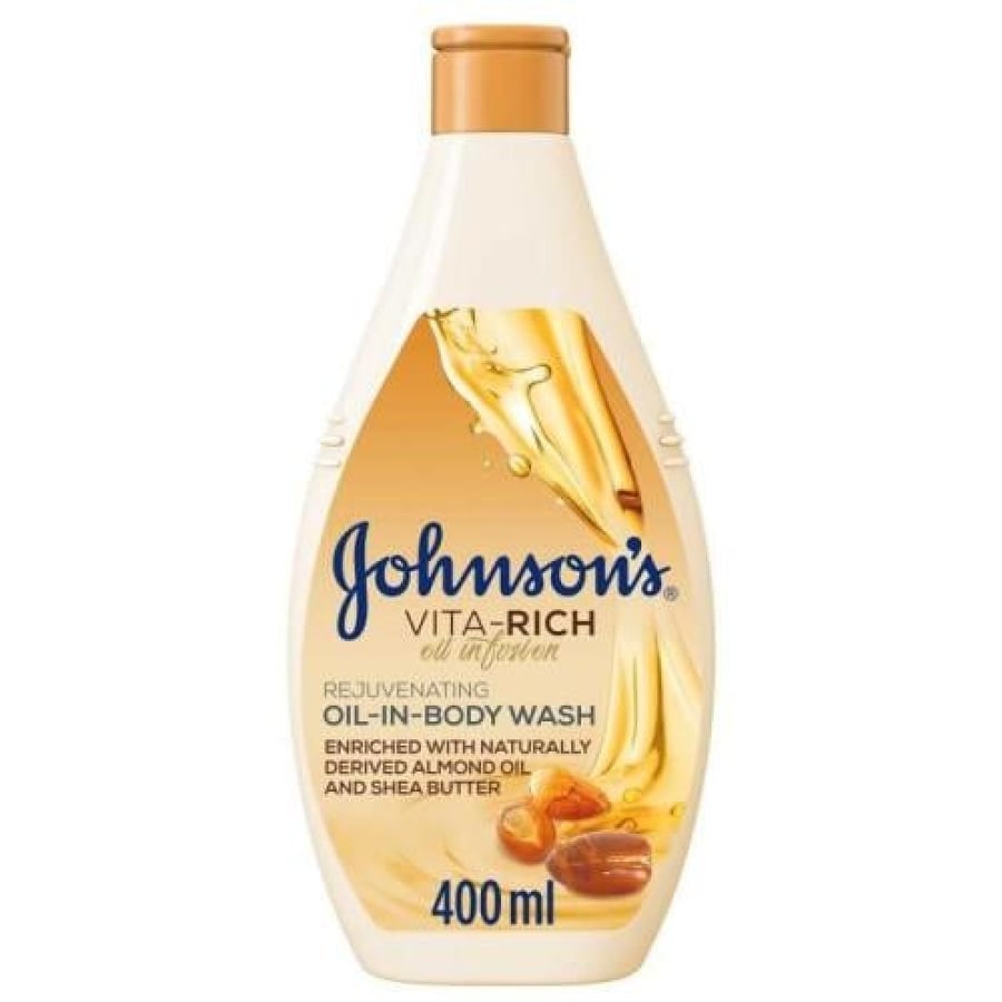 غسول جسم جونسون 400 مل فيتا ريش بزيت اللوز وزبدة الشيا Johnson's