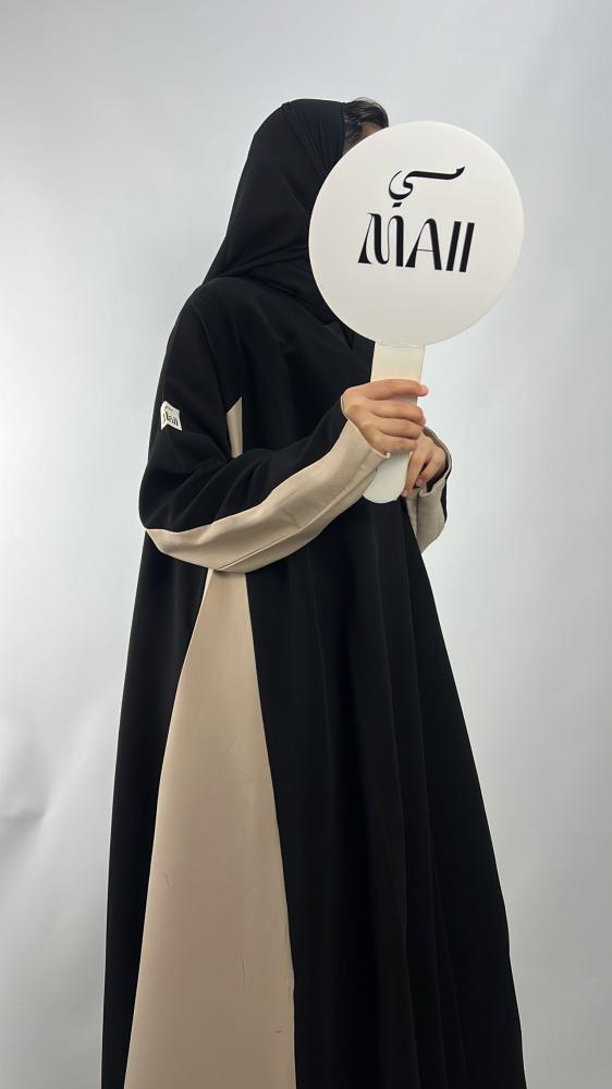 عباية كريب مع لون خربزي من الجوانب كلوش