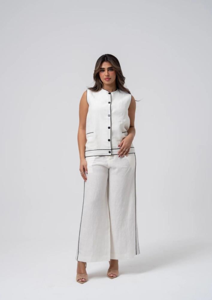 Natural linen abaya for summer, travel, and work