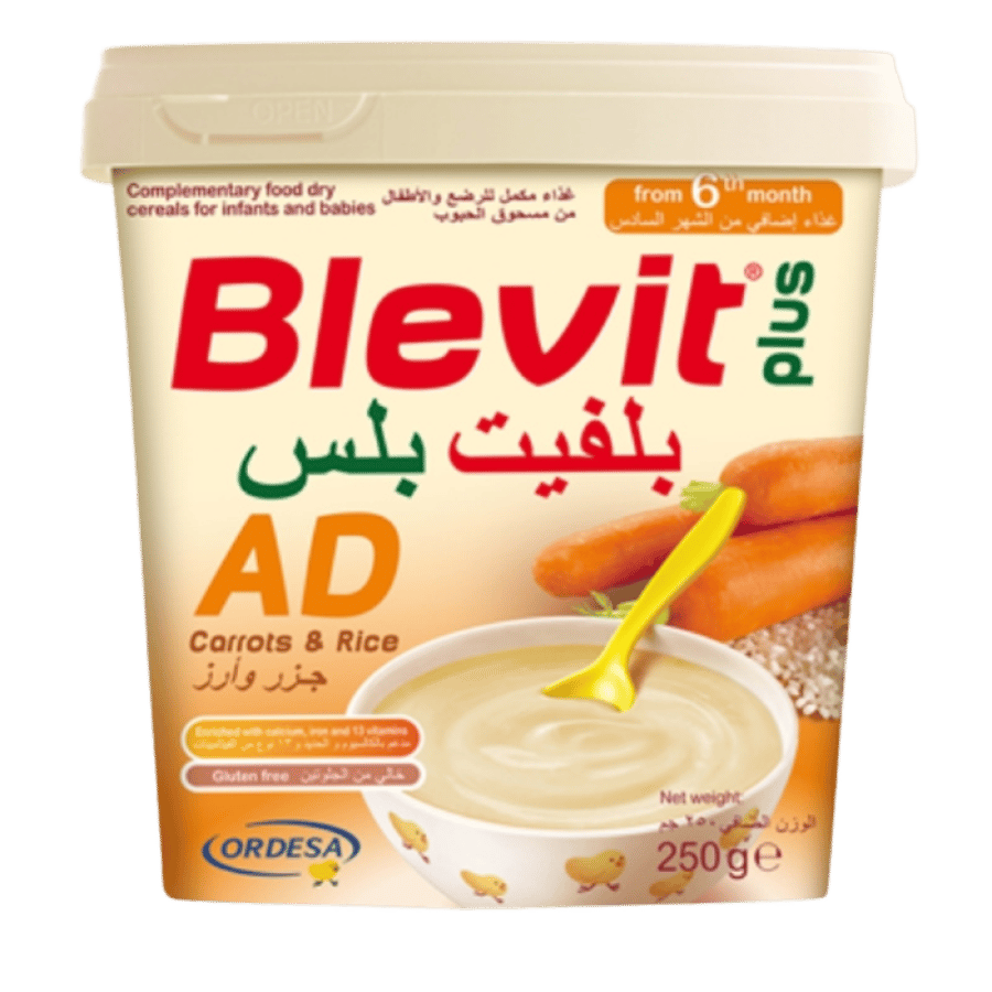 بليفيت AD حبوب جزر وأرز للأطفال – 250 جم