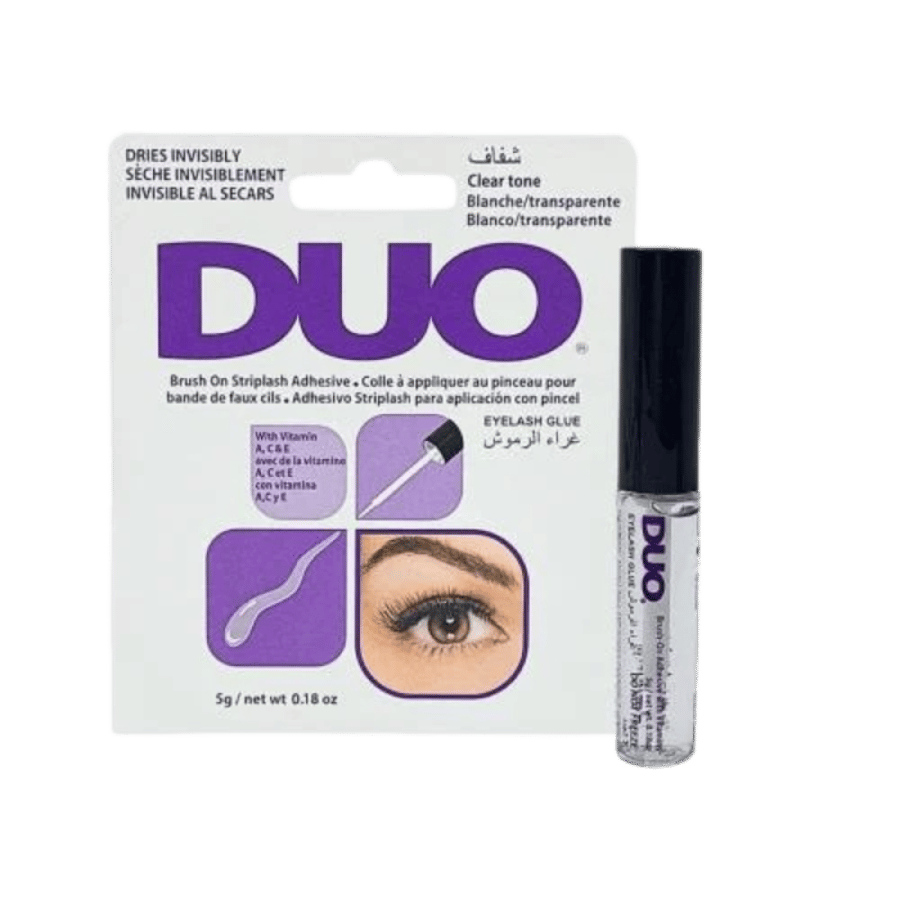 غراء رموش DUO أبيض شفاف بلون أحمر 5 جم EG-5