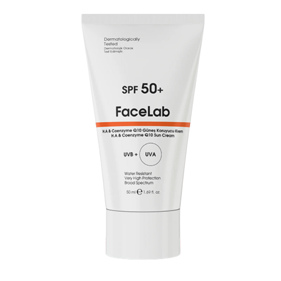 فيسلاب كريم شمس SPF50 بحمض الهيالورونيك وإنزيم Q10 - 50 مل