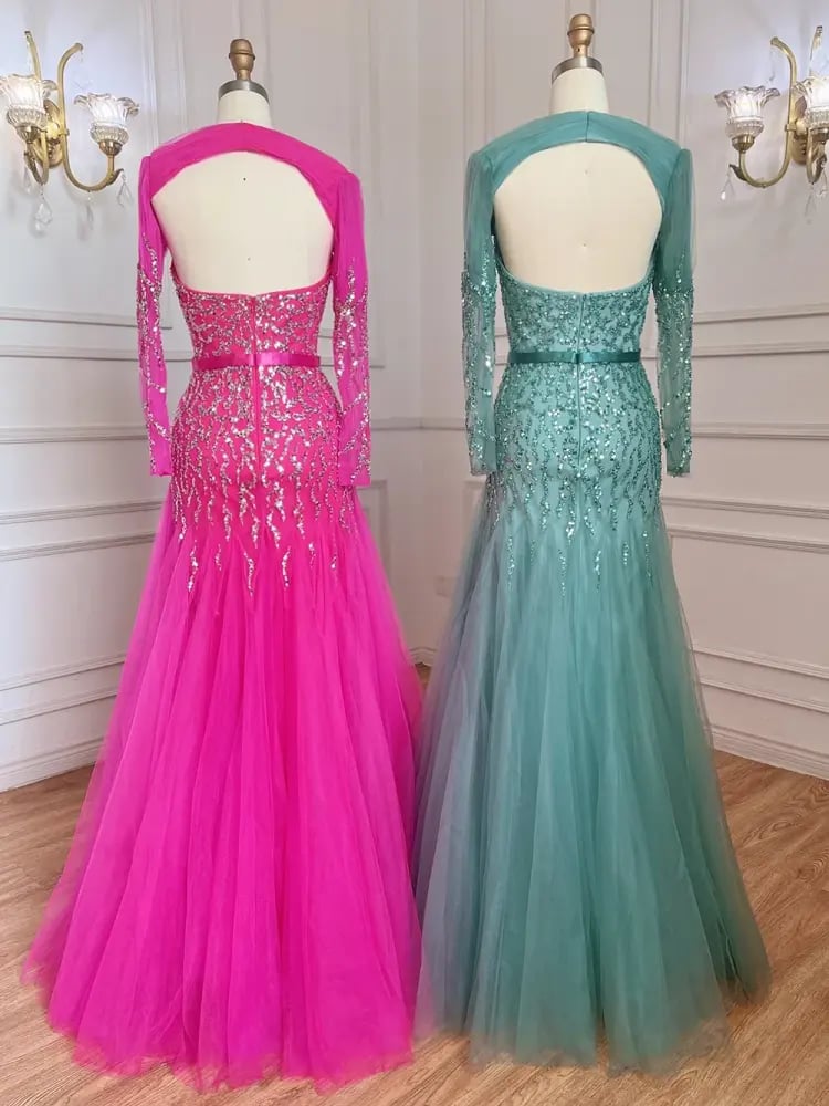 Elegant classic evening dress for celebrities | ST5-4439 | luxurious dresses