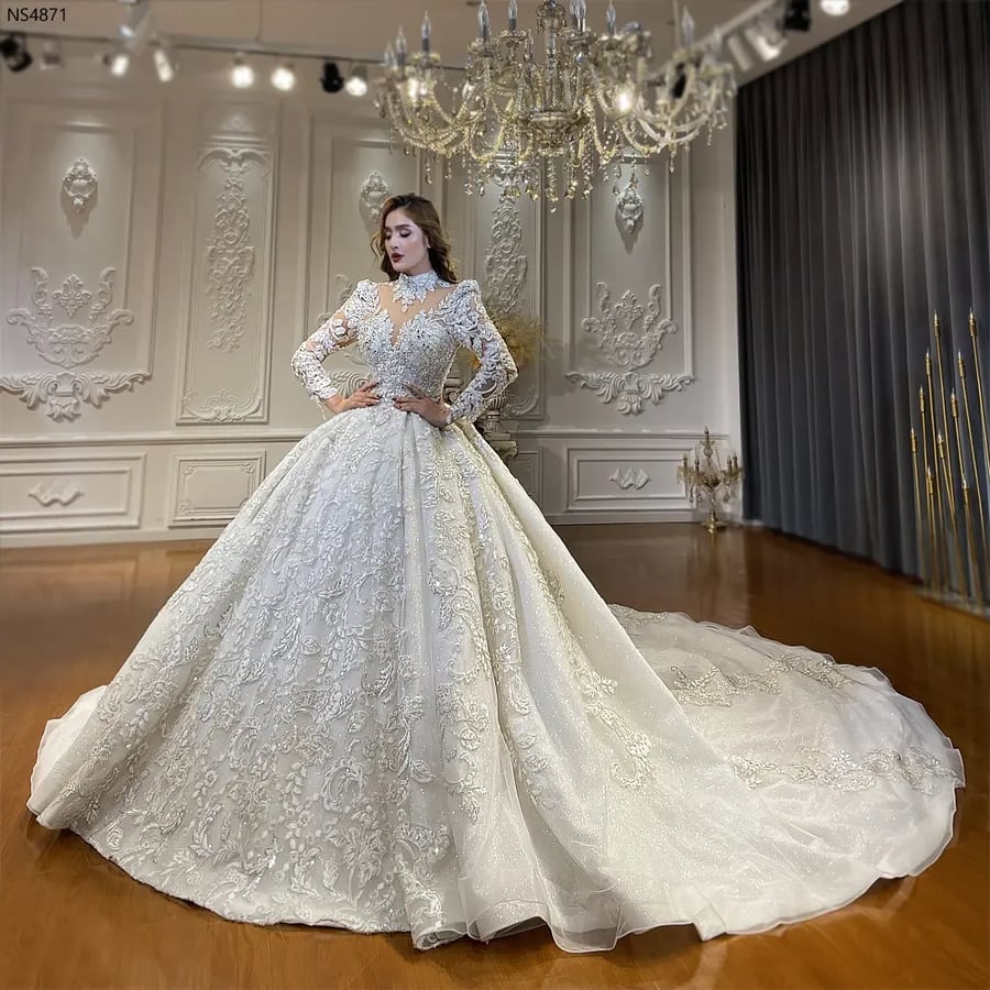 فستان زفاف دانتيل فاخر      | NS4871 |  Wedding dresses 2027