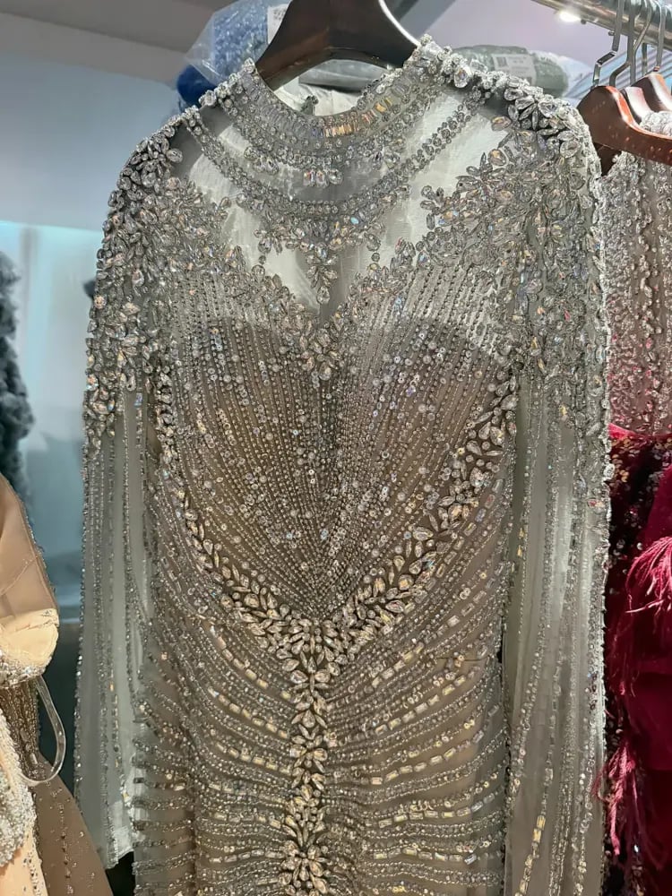 فستان فضي حورية البحر  كلاسيك ترند    | ST5-6655 | wedding dresses