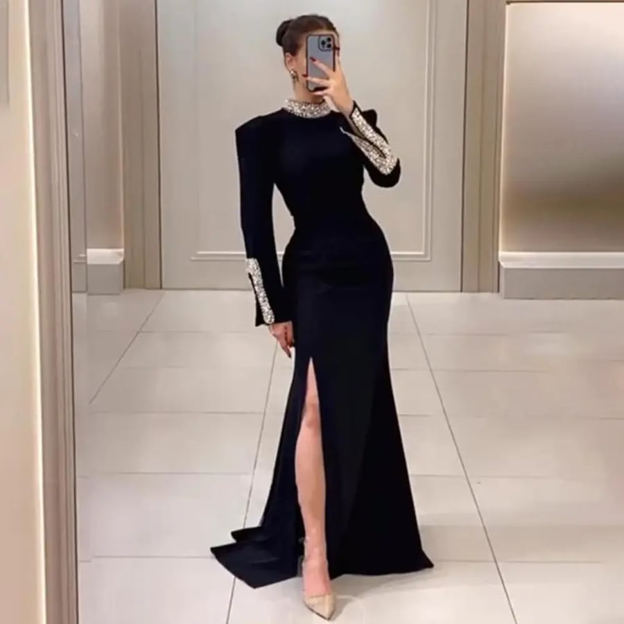 Soft dress trendy dresses | ST5-5217 | evening dresses trend 2026