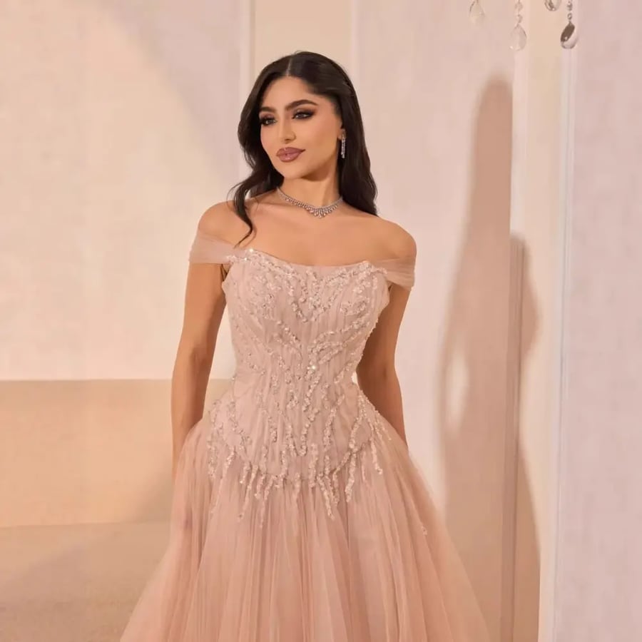 فستان وردي A-Line  راقي     | ST5-6681 | prom dresses