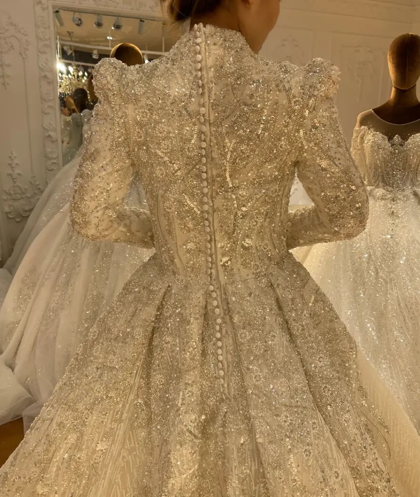 فستان زفاف إسلامي محتشم فخم | NS4671 | Wedding dresses 2027