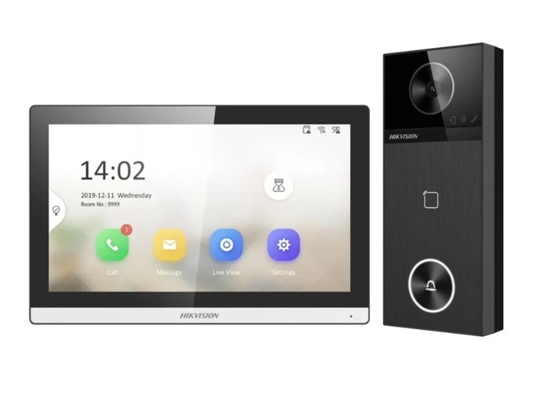 انتركم هيكفيجن DS-KIS610-P بشاشة داخلية وكاميرا خارجية بدقة 4 ميجابكسل