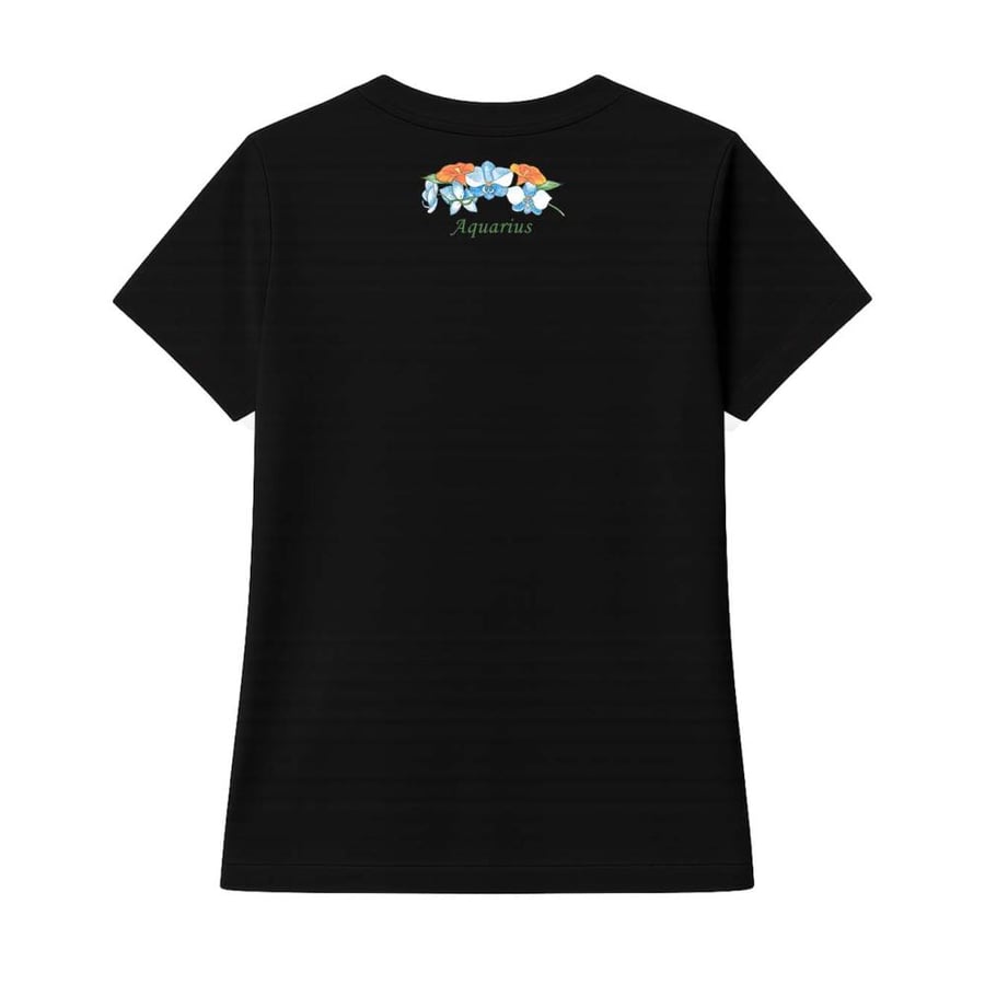 Women's Aquarius Zodiac T-shirt – 100% Cotton – Watercolor Print