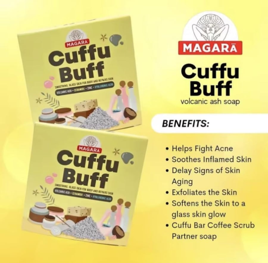 صابون الرماد البركاني - Cuffu Buff volcanic ash soap