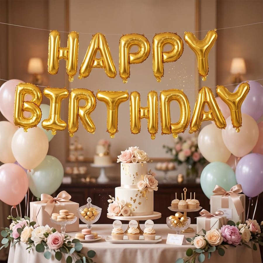 بالونات حروف Happy Birthday