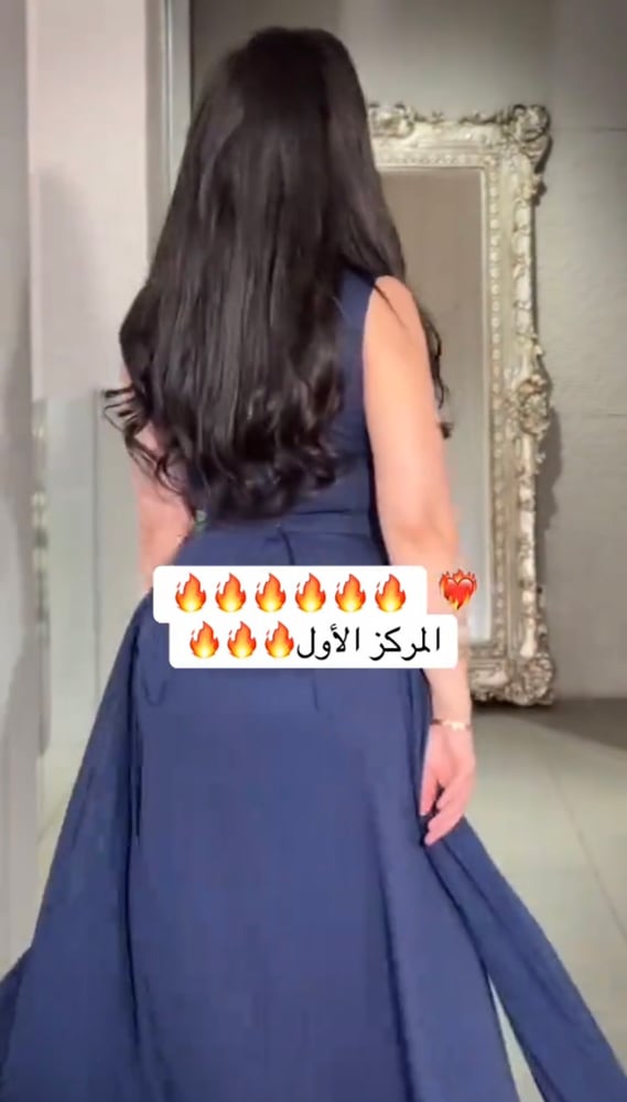 فستان كحلي انيق قماش كريب فاخر تطريز يدوي