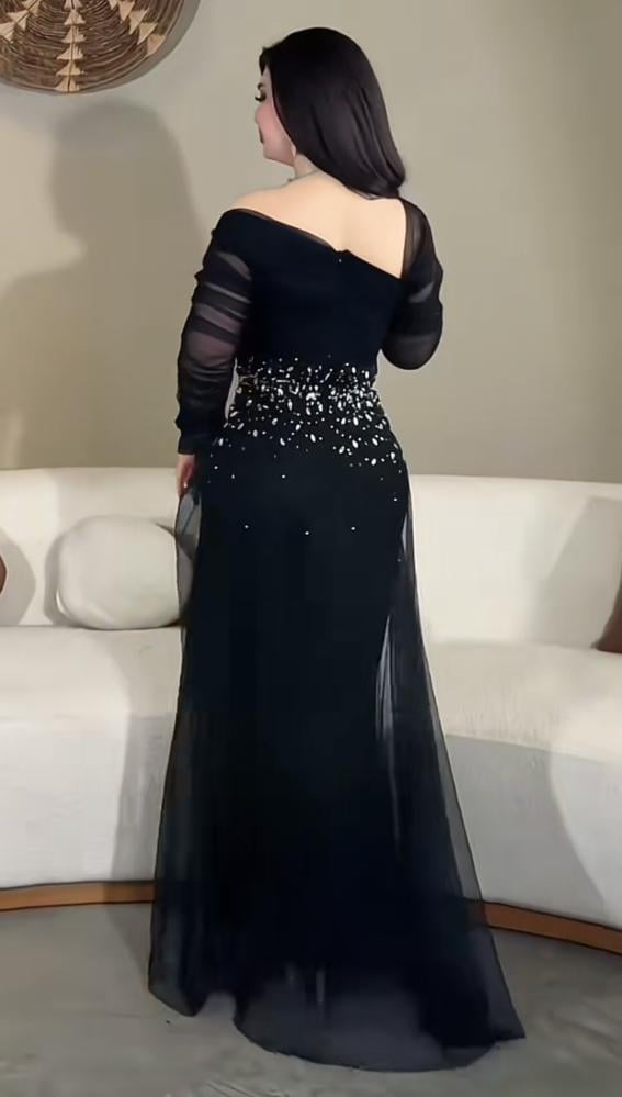 جديد فستان سهرة اسود فاخر