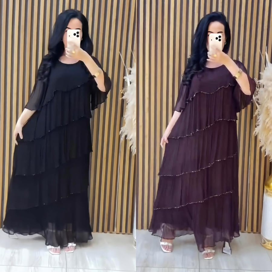 فستان انيق توفر ب ٣الوان فخمه