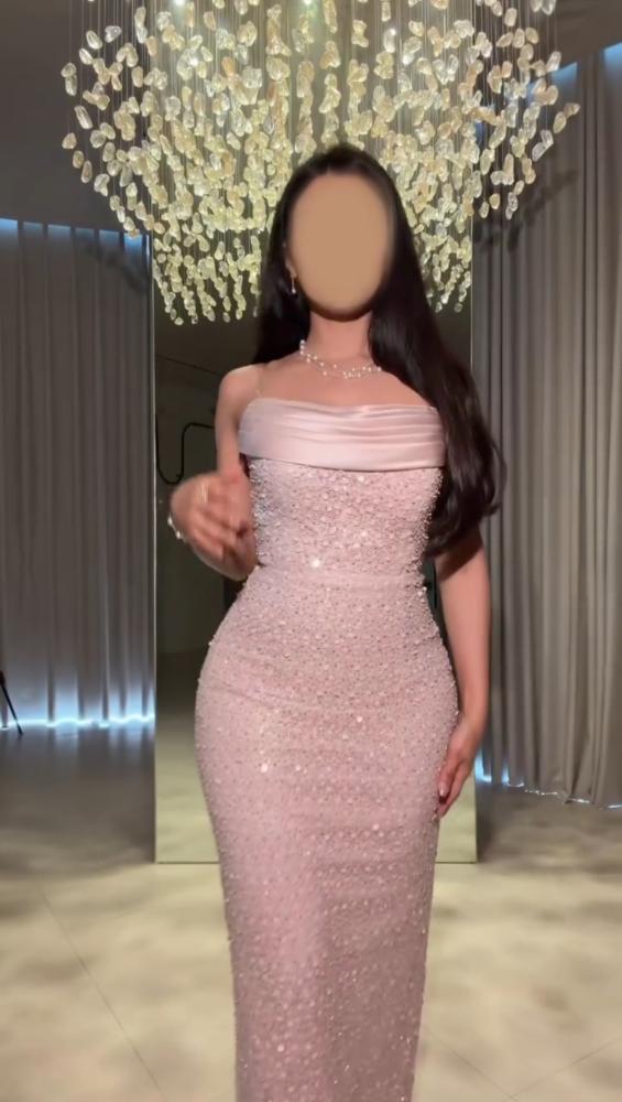 فستان فخم ياخذ العقل _ قماش سهره استرتش +تفته