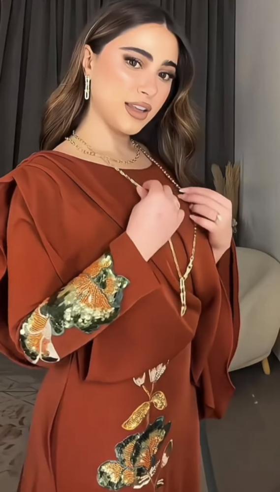 فستان برتقالي انيق