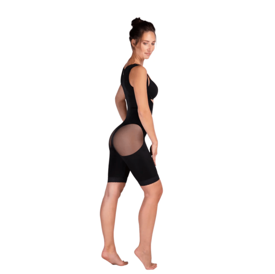 مشد بعد عملية شفط الدهون كامل بفتحة خلفية وشبك فوق الركبه ليبولاستيك الاروبية موديل Lipoelastic VF body BBC Variant