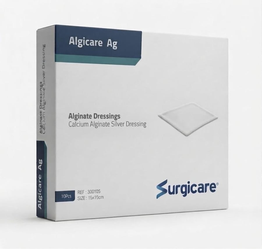 ضمادات كالسيوم الجينات مقاس 15 * 15 رقم 300105 Algicare Ag