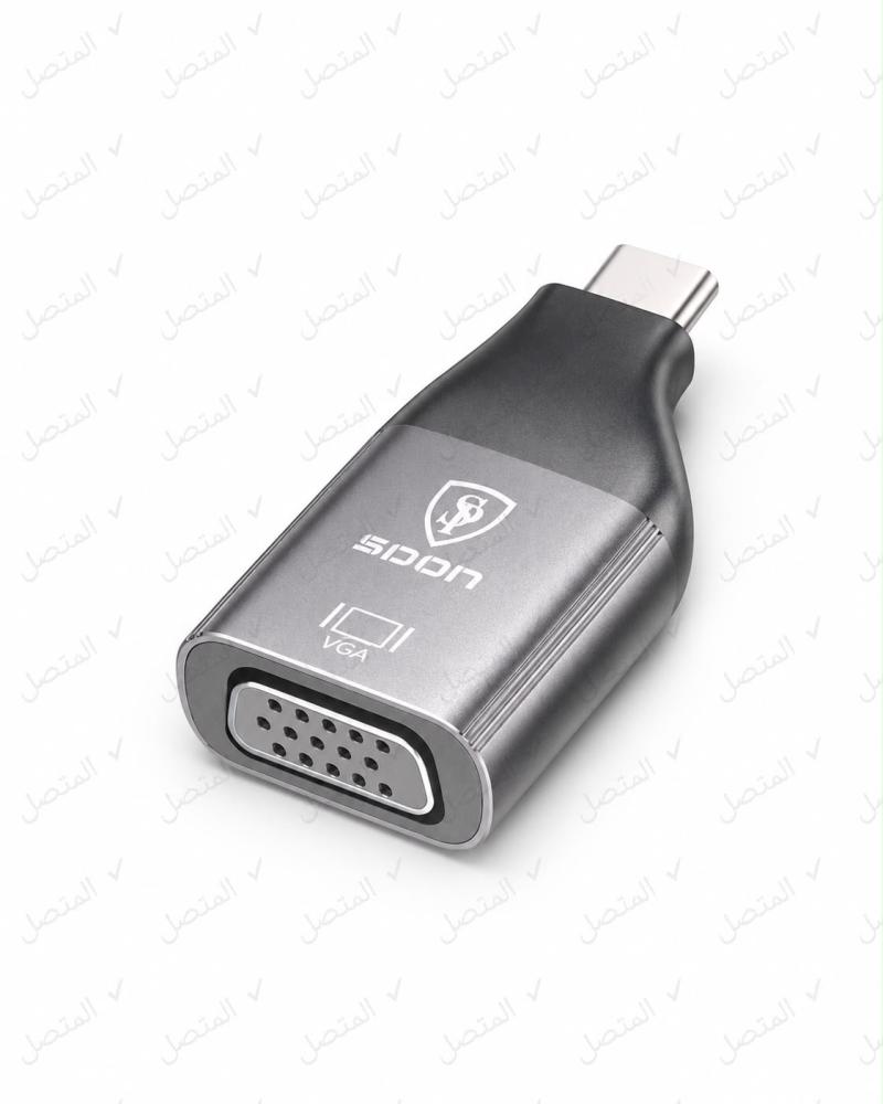محول SPON من USB-C إلى VGA بتصميم معدني