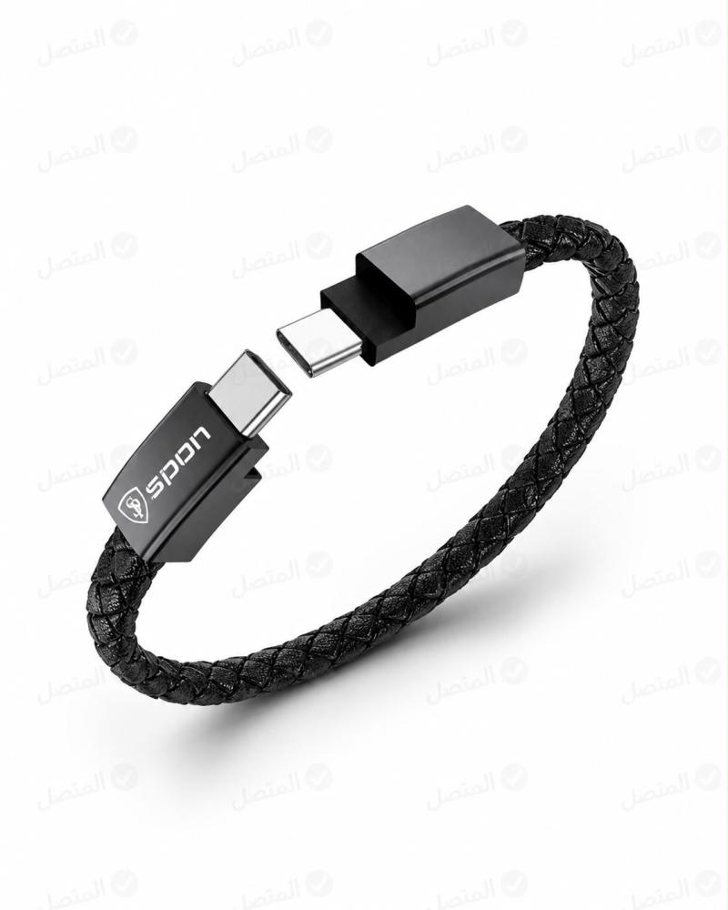 كابل شحن سوار SPON من USB-C إلى USB-C بقدرة 65 واط