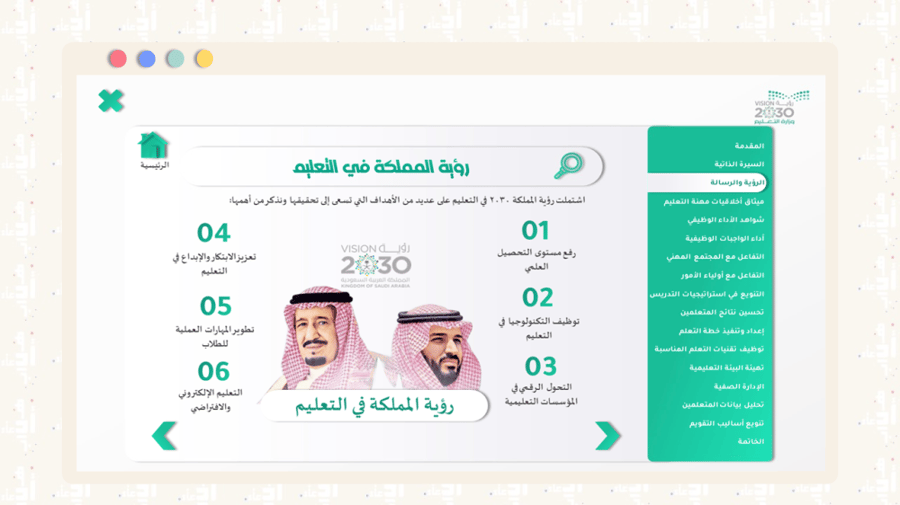 ملف شواهد الاداء | الموجهة الطلابي